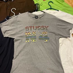 STUSSY N4 Tee shirt medium grey